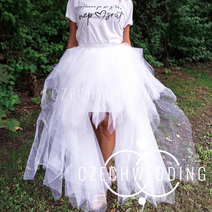Svatební POPŮLNOČNÍ tylová sukně-4